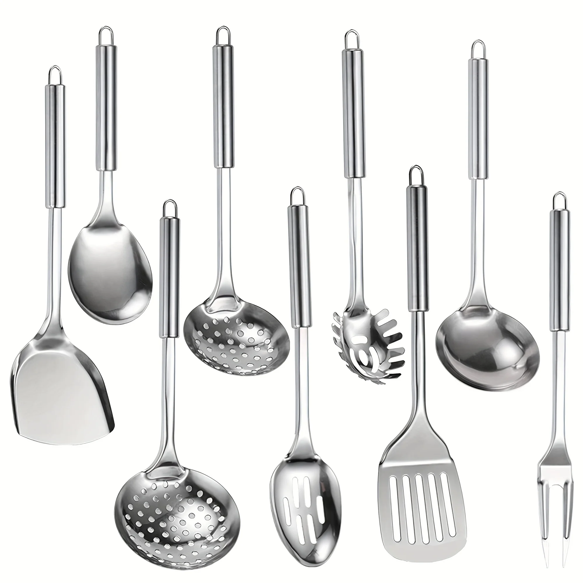 Home Cooking Is The Best - 9pcs Cooking Utensil Set, 304 Stainless
