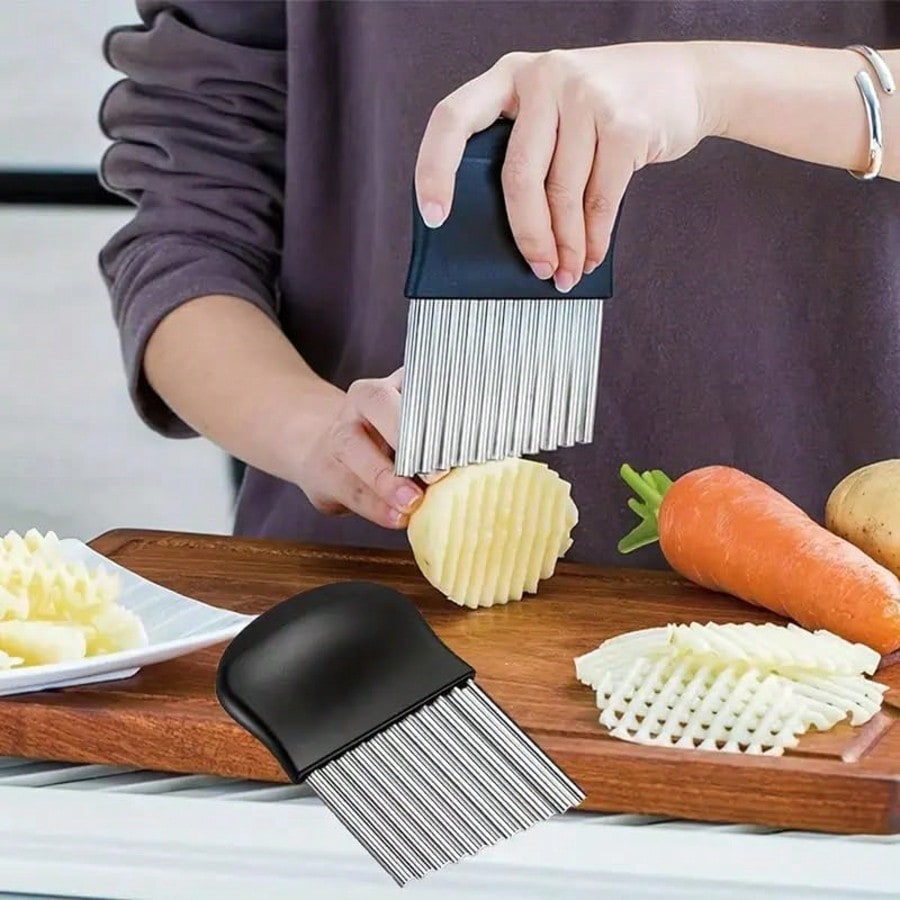 Home Cooking In French - Stainless Steel Crinkle Cut Knife Versatile