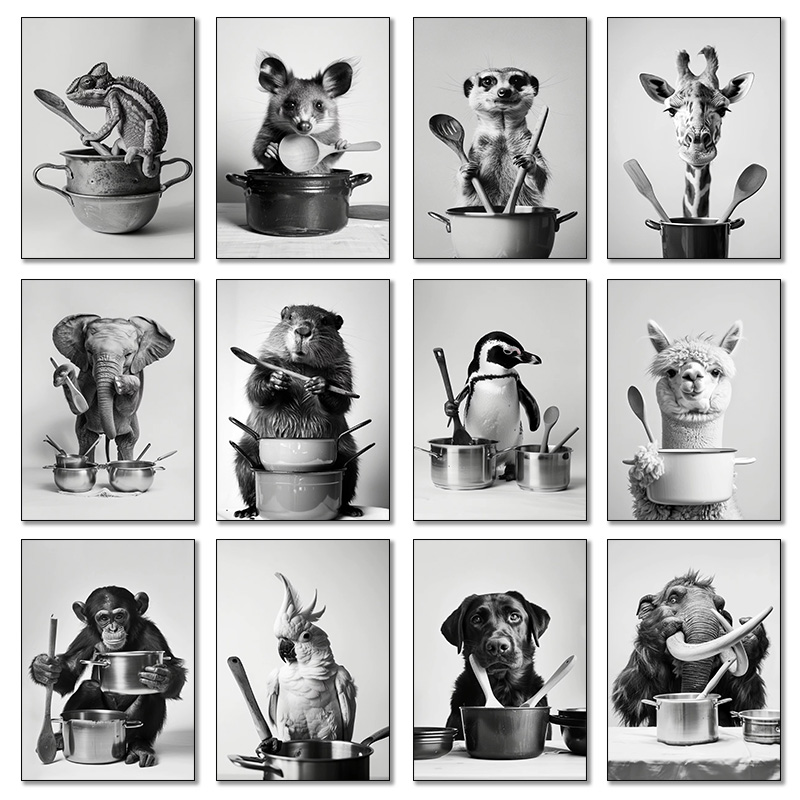 Home Cooking Usa - Animal Cooking in The Kitchen Poster