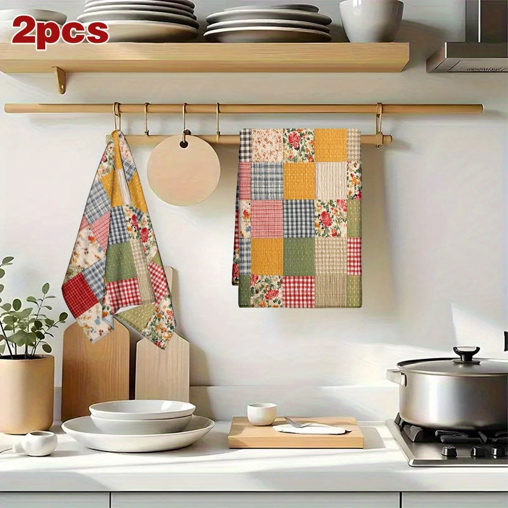2Pcs, Plaid Spring Kitchen Tow - Home Cooking Is The Best recensie en prijs