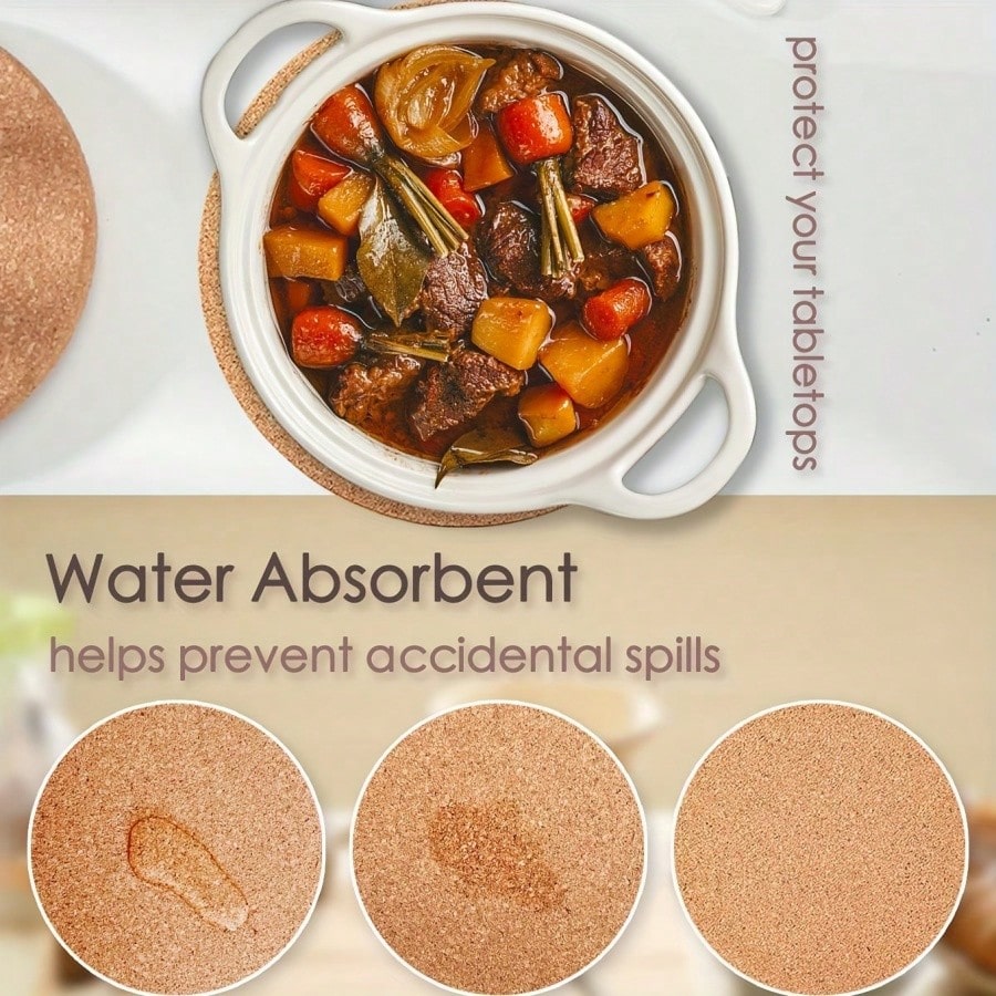 1pc Thick Round Soft Cork Triv - Home Cooking Dishes recensie en prijs