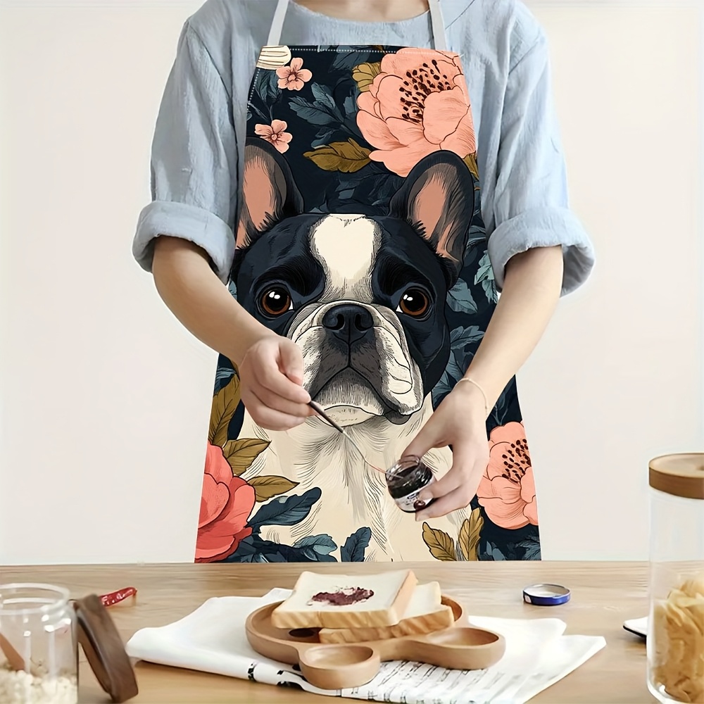 French Bulldog Floral Apron -  - Home Cooking In French recensie en prijs