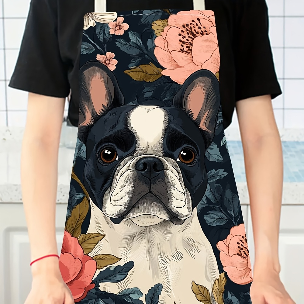 French Bulldog Floral Apron -  - Home Cooking In French recensie en prijs