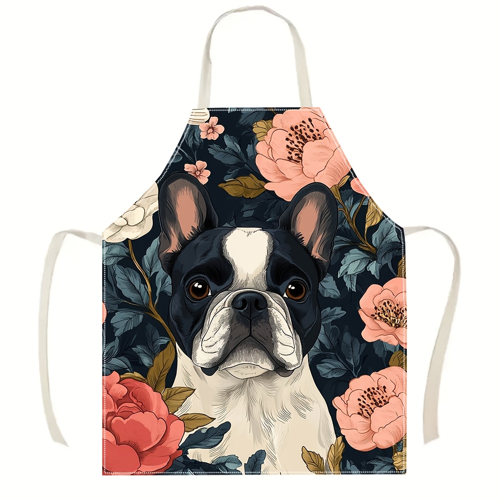French Bulldog Floral Apron -  - Home Cooking In French recensie en prijs