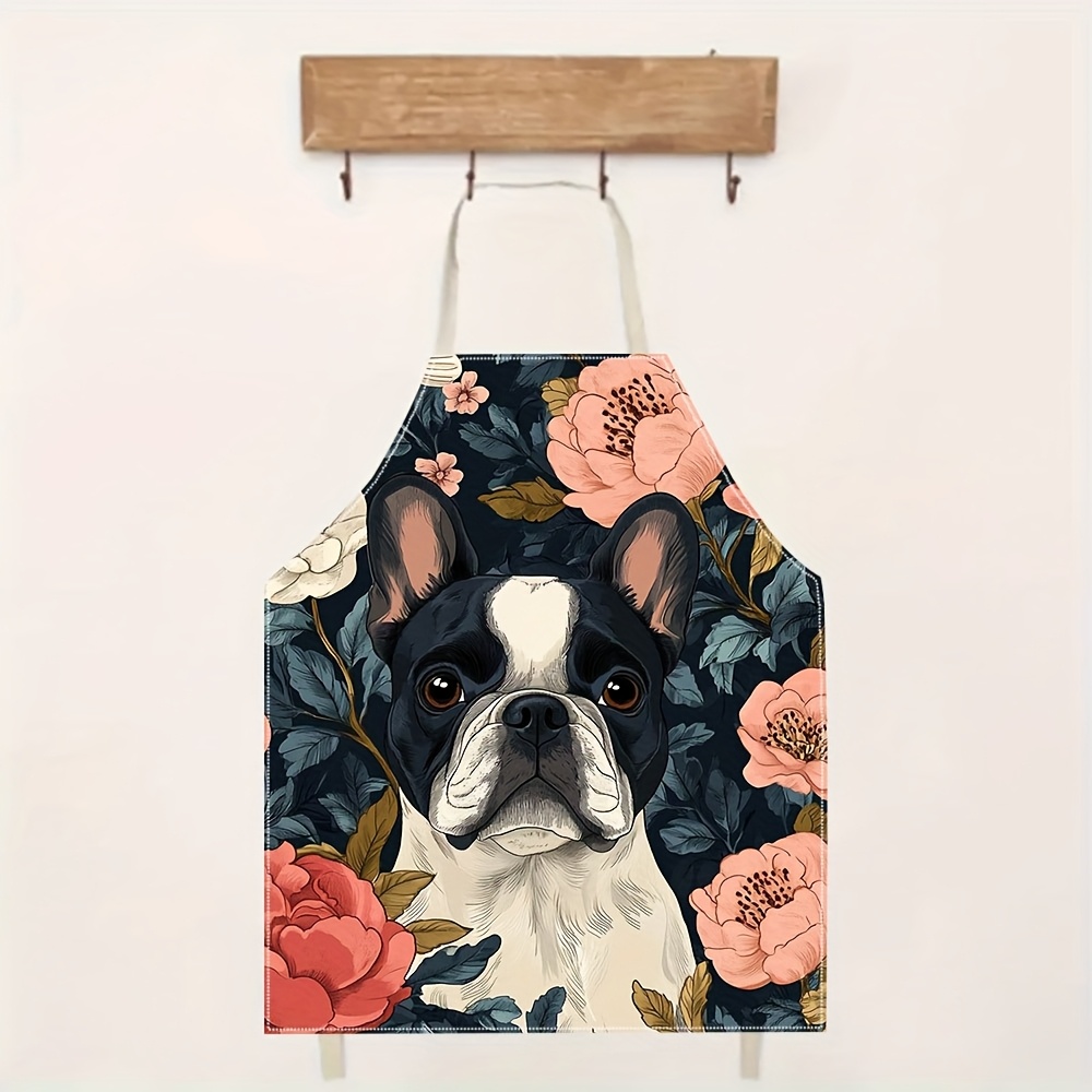 French Bulldog Floral Apron -  - Home Cooking In French recensie en prijs