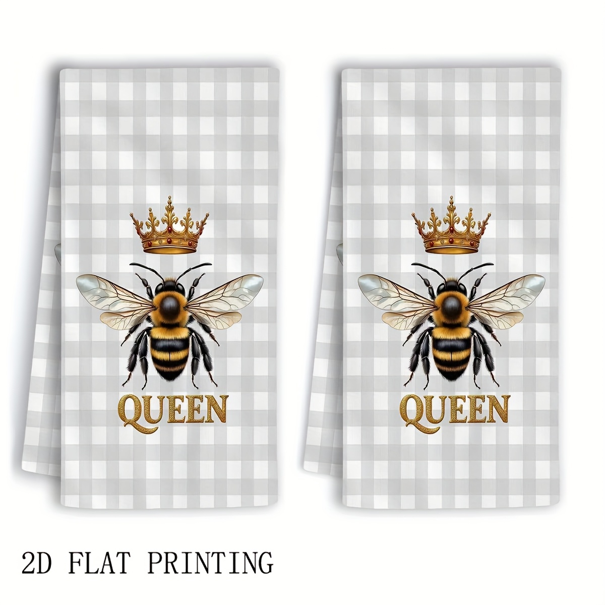 2Pcs, Plaid Queen Bee Garden K - Home Cooking Queen recensie en prijs