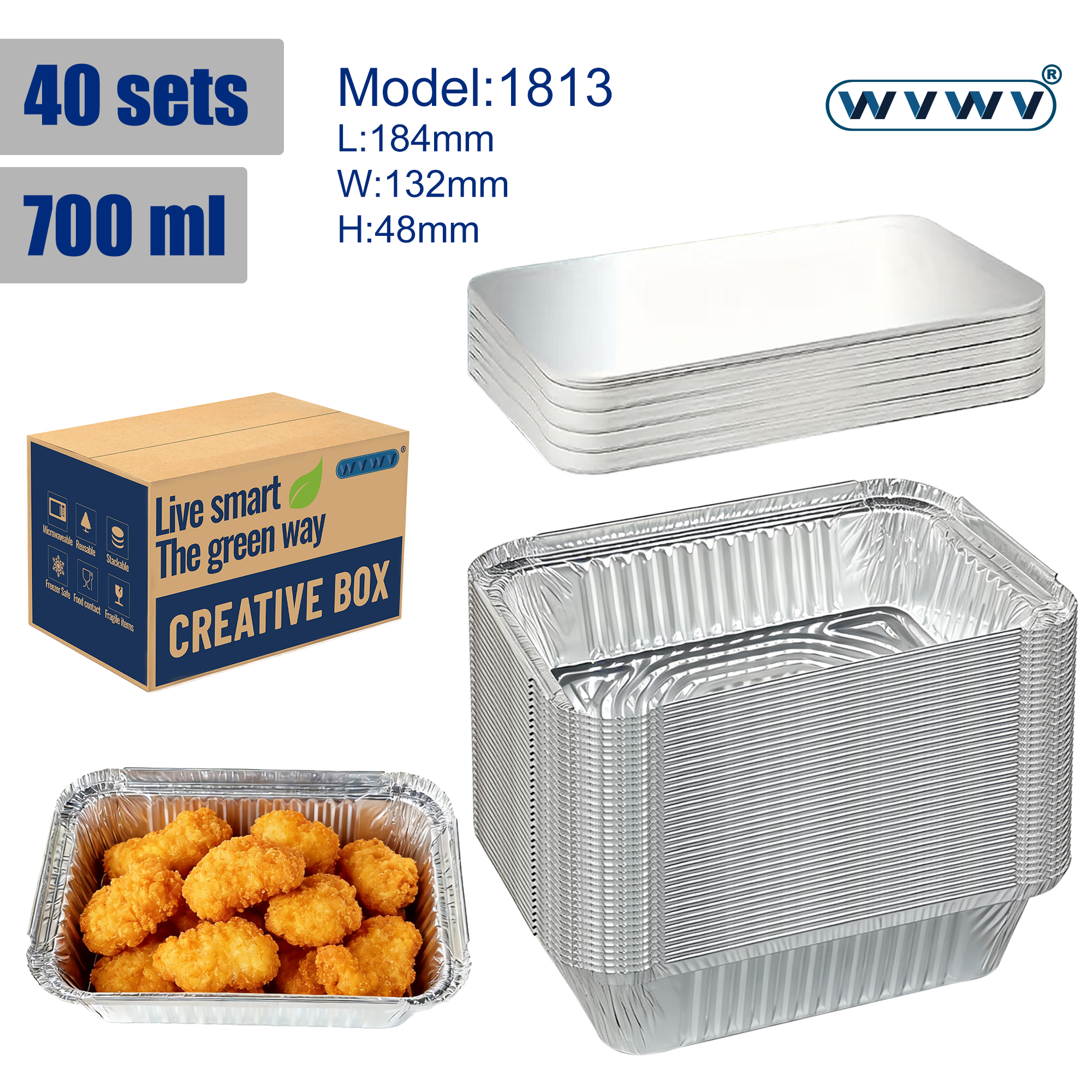 40 Containers + 40 Lids, Silve - Home Cooking Meal recensie en prijs