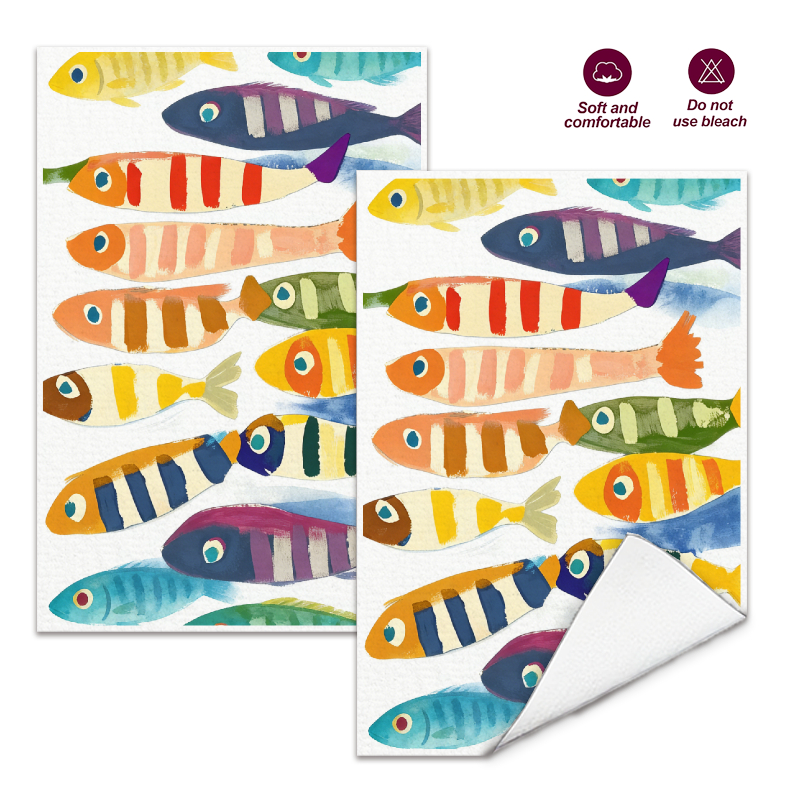 2Pcs, Watercolor Striped Fish  - Home Cooking Is The Best recensie en prijs
