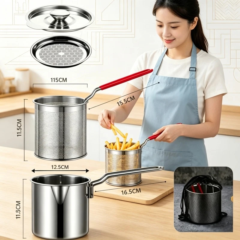 Stainless Steel Deep Fryer Pot - Home Cooking In French recensie en prijs