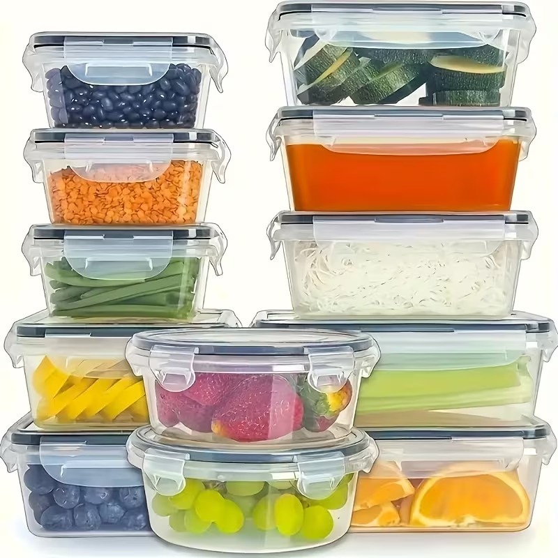 4-Piece Clear Food Storage Con - Home Cooking Food recensie en prijs