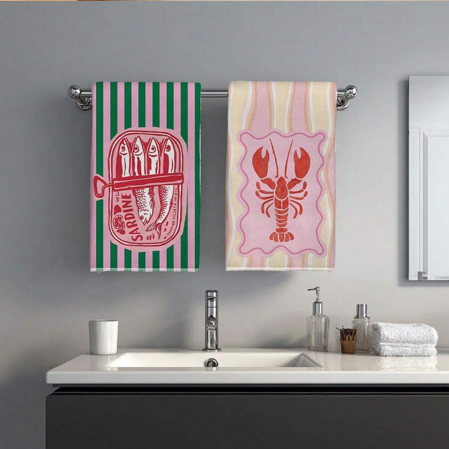 2Pcs, Pink and Green Striped S - Home Cooking Is The Best recensie en prijs
