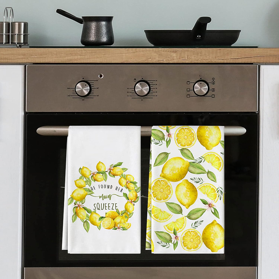 2Pcs, Lemon Wreath Kitchen Tow - Home Cooking Is The Best recensie en prijs