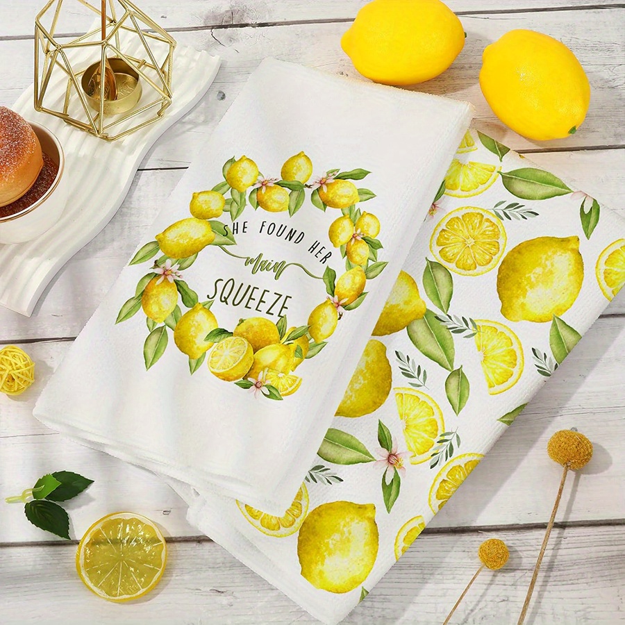 2Pcs, Lemon Wreath Kitchen Tow - Home Cooking Is The Best recensie en prijs