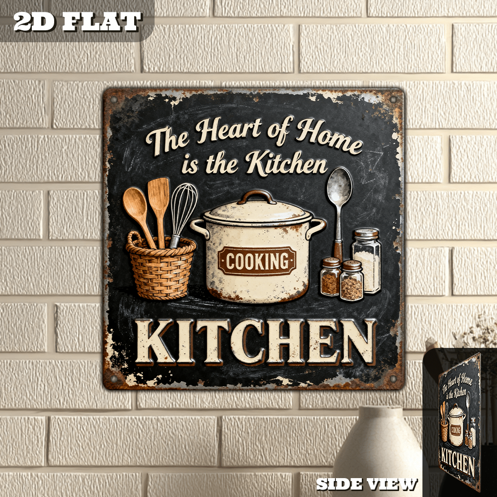 Vintage Metal Kitchen Wall Dec - Home Cooking Usa recensie en prijs
