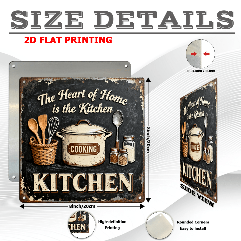 Vintage Metal Kitchen Wall Dec - Home Cooking Usa recensie en prijs