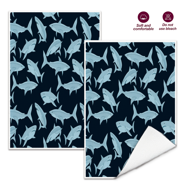 2Pcs, Deep Sea Blue Shark Patt - Home Cooking Is The Best recensie en prijs