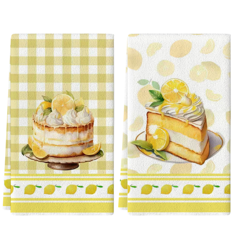2Pcs, Yellow Kitchen Towels, 4 - Home Cooking Is The Best recensie en prijs