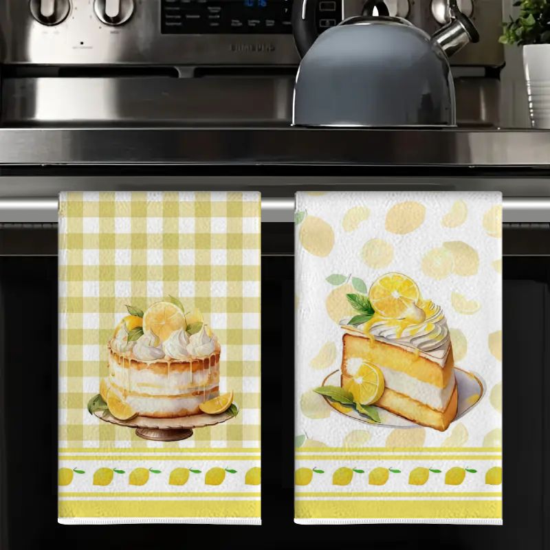 2Pcs, Yellow Kitchen Towels, 4 - Home Cooking Is The Best recensie en prijs