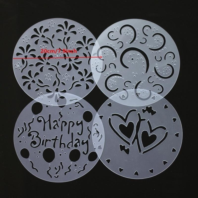 4Pieces/lot Cake Stencils Latt - Home Cooking Help recensie en prijs