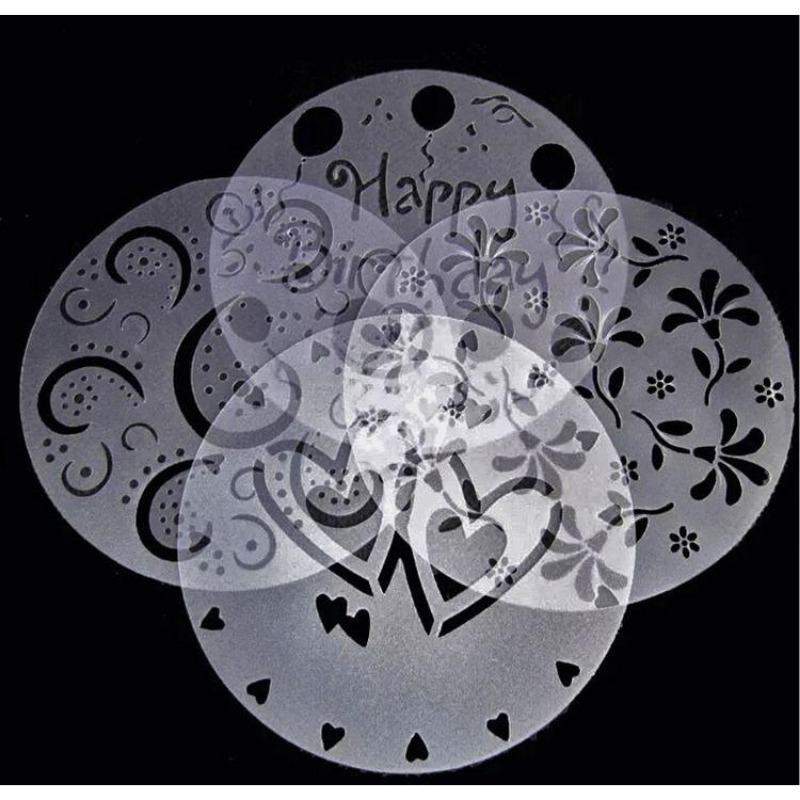 4Pieces/lot Cake Stencils Latt - Home Cooking Help recensie en prijs