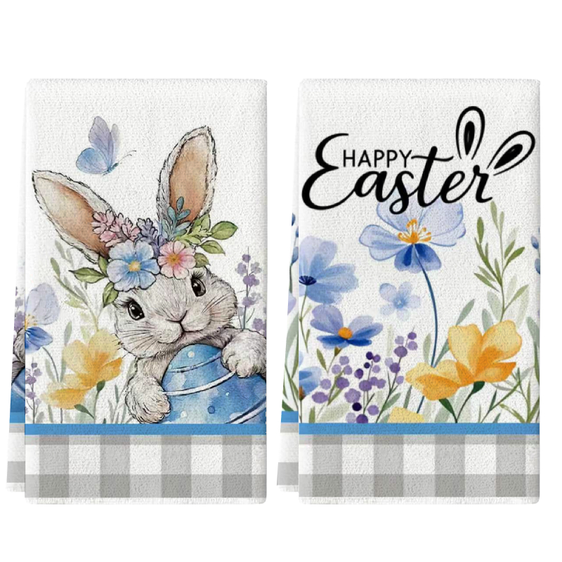 2Pcs, Easter Gray Checkered Ra - Home Cooking Is The Best recensie en prijs