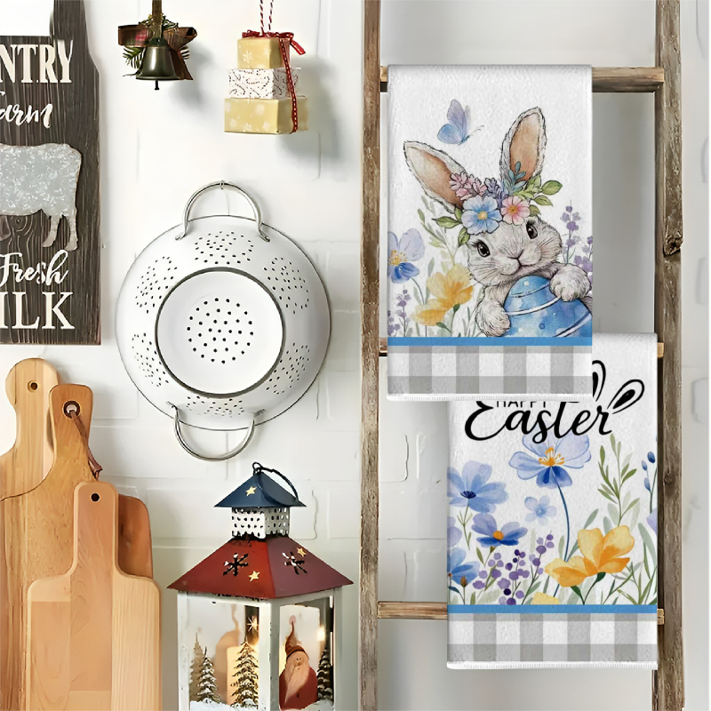 2Pcs, Easter Gray Checkered Ra - Home Cooking Is The Best recensie en prijs