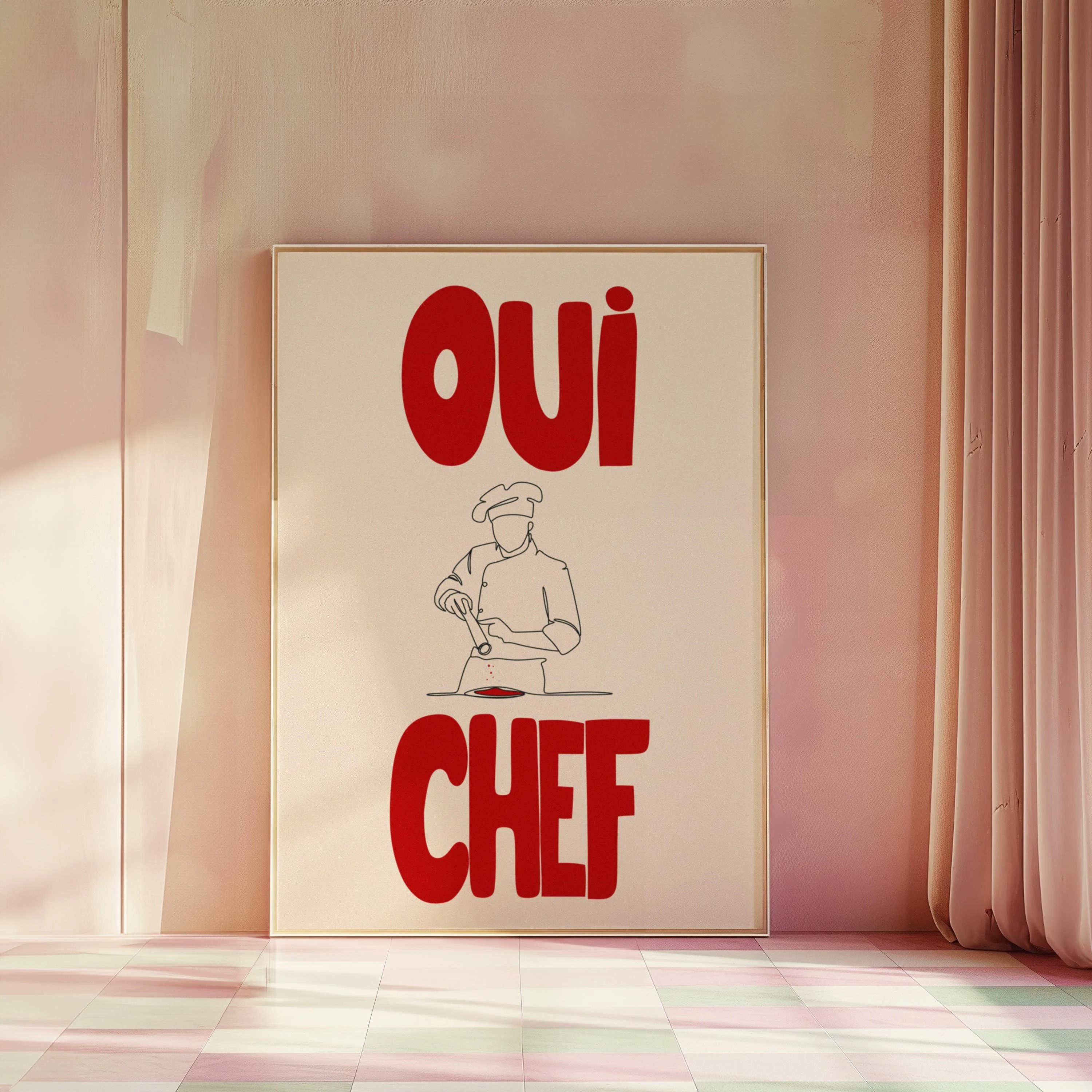 Oui Chef Gourmet Canvas Printi - Home Cooking In French recensie en prijs