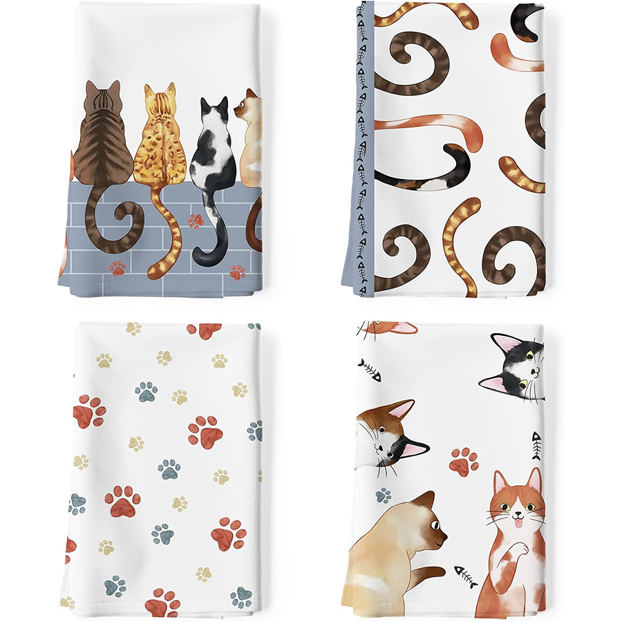 4Pcs, Cat Paw Print Tail Kitch - Home Cooking Is The Best recensie en prijs